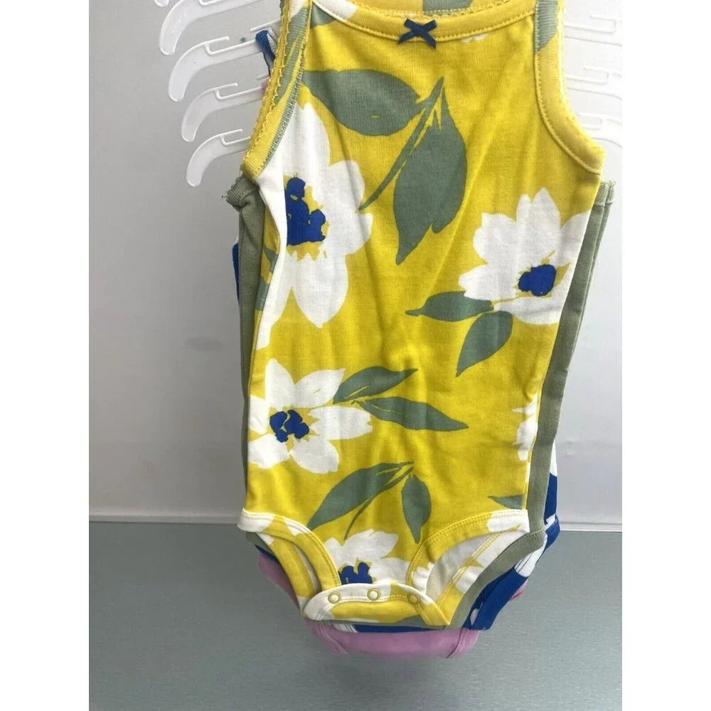 New Carter's Girls 5 Pack Floral Bodysuits 100% Cotton Size 9 Months